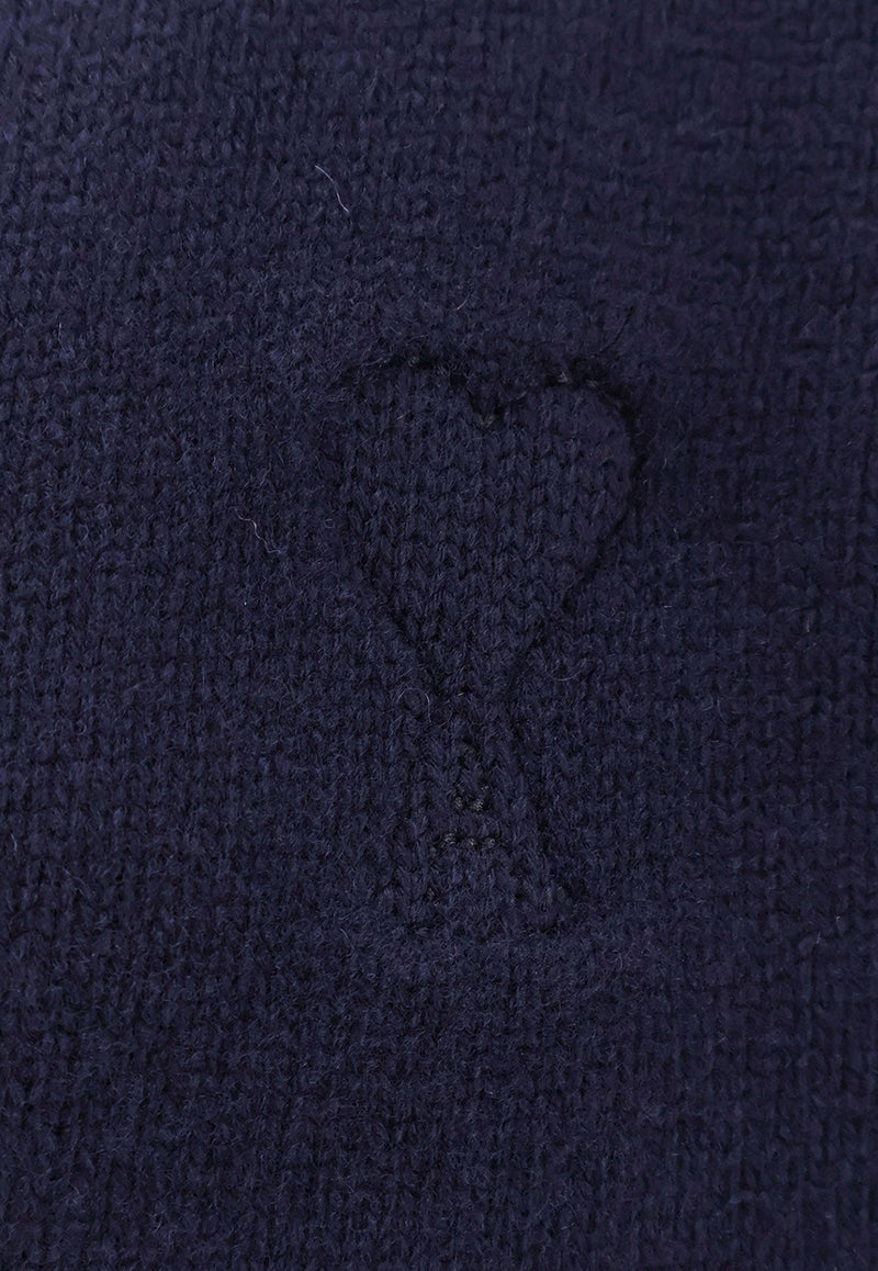 Embroidered Ami De Coeur Wool Cardigan