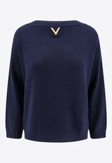 V Detail Cashmere Sweater