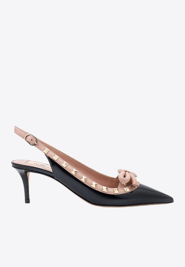 Rockstud Bow 60 Slingback Pumps