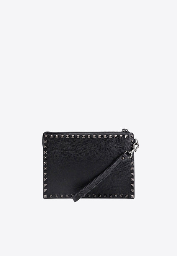 Rockstud Leather Clutch