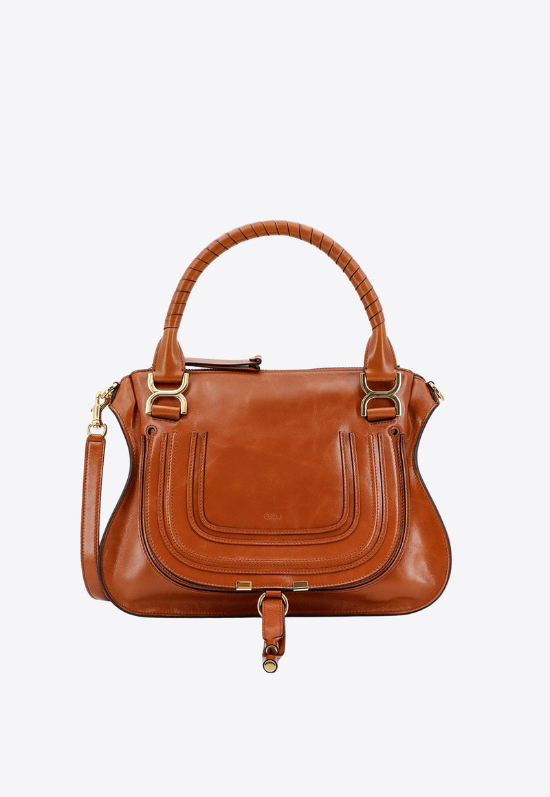 Marcie Shiny Calf Leather Shoulder Bag