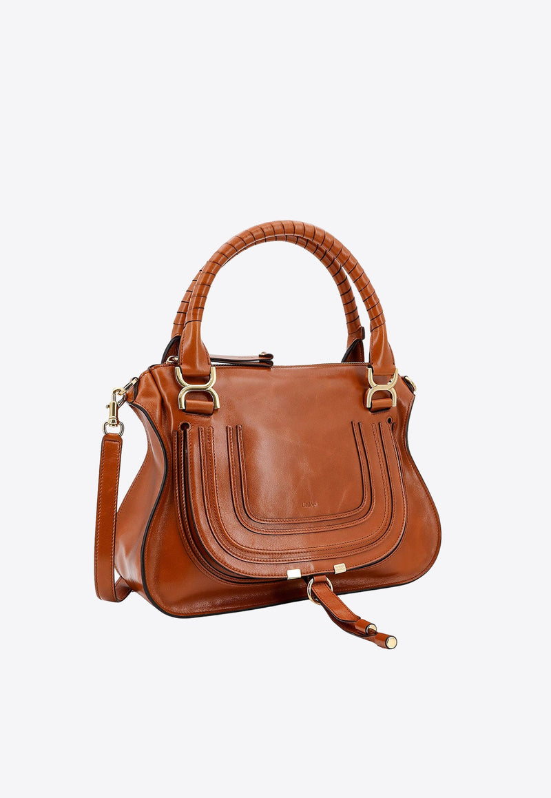 Marcie Shiny Calf Leather Shoulder Bag