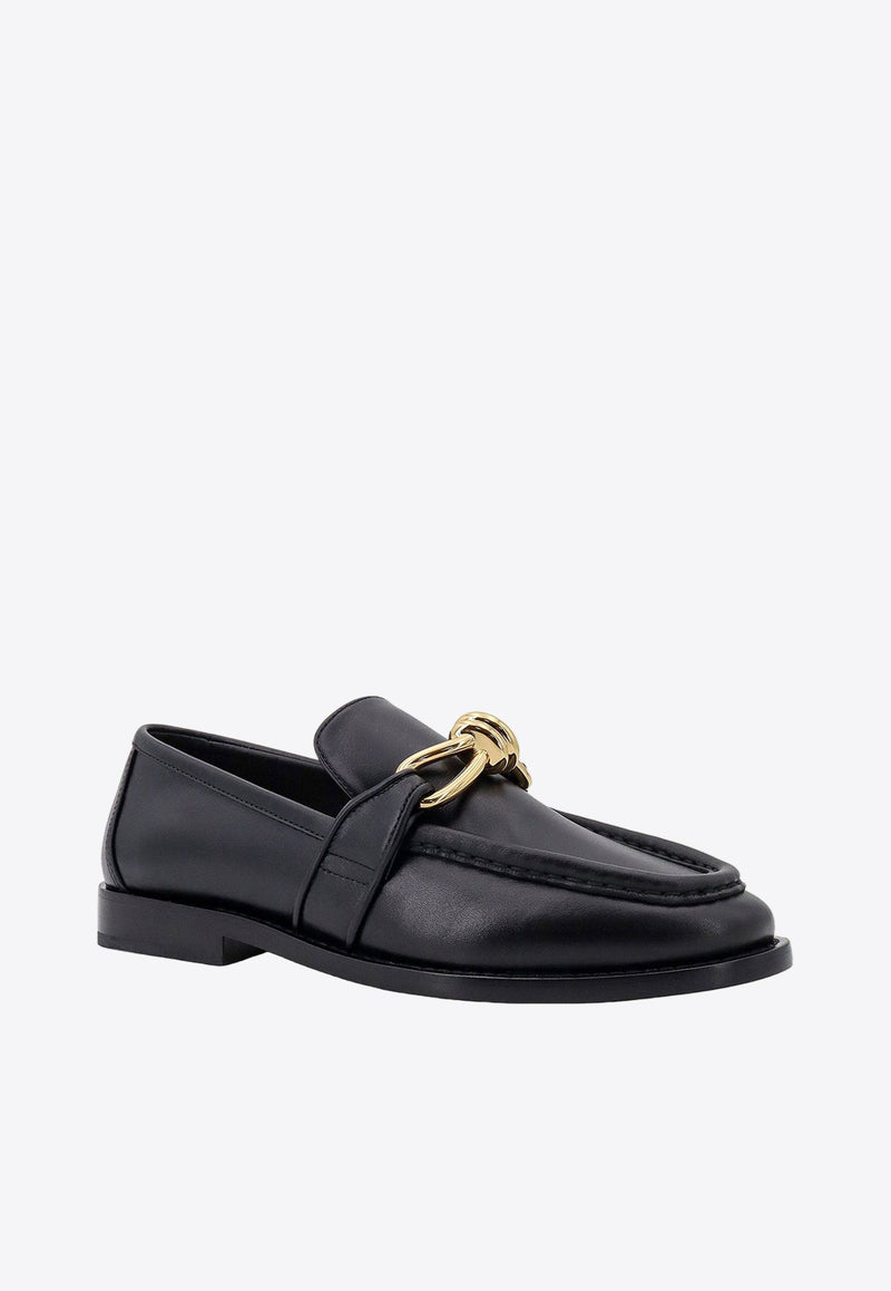 Astaire Knot-Detailed Leather Loafers