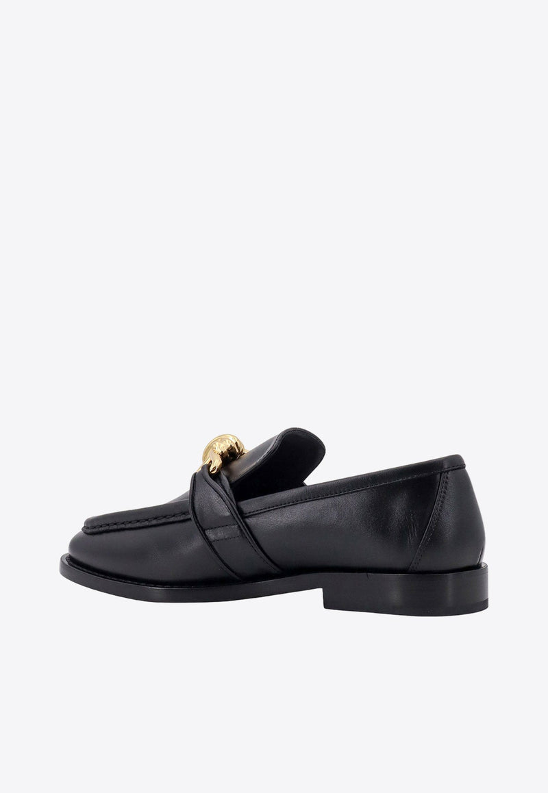 Astaire Knot-Detailed Leather Loafers