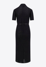 Voyou 4G Jacquard Midi Polo Dress