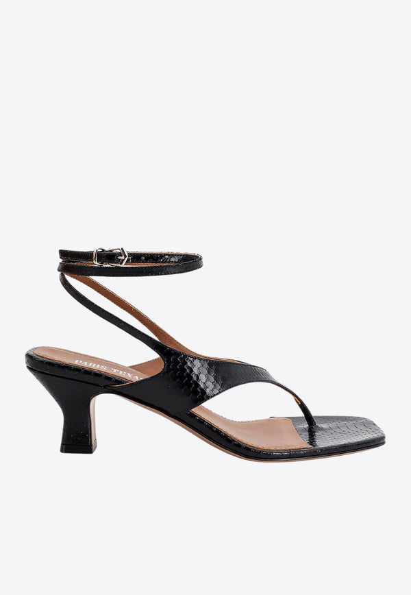 Portofino 55 Python Print Leather Sandals