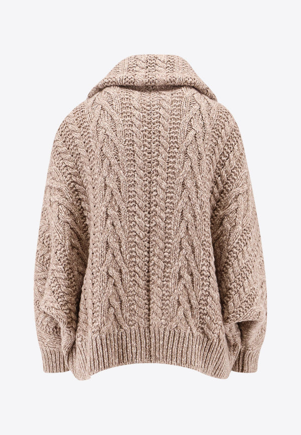 Cable Knit Zipped Cardigan