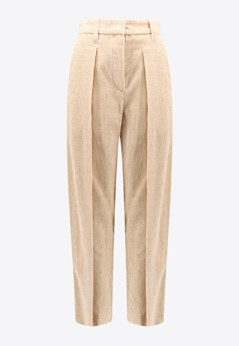 Straight-Leg Corduroy Pants