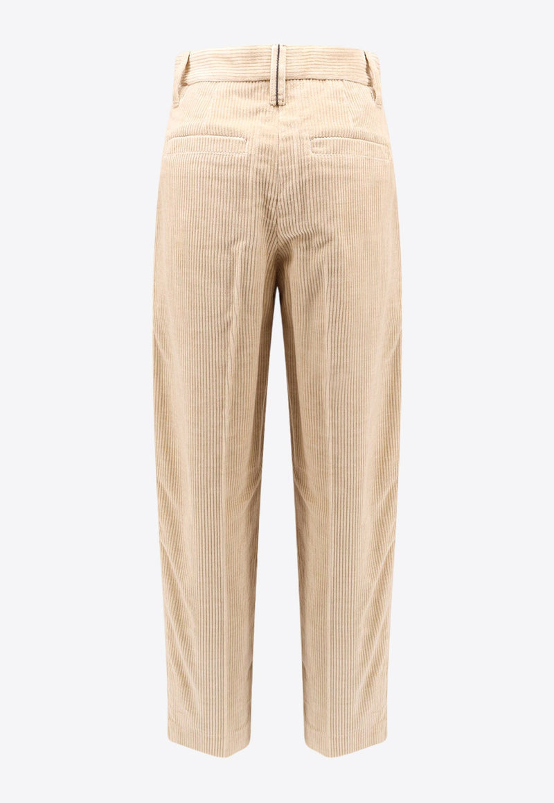 Straight-Leg Corduroy Pants