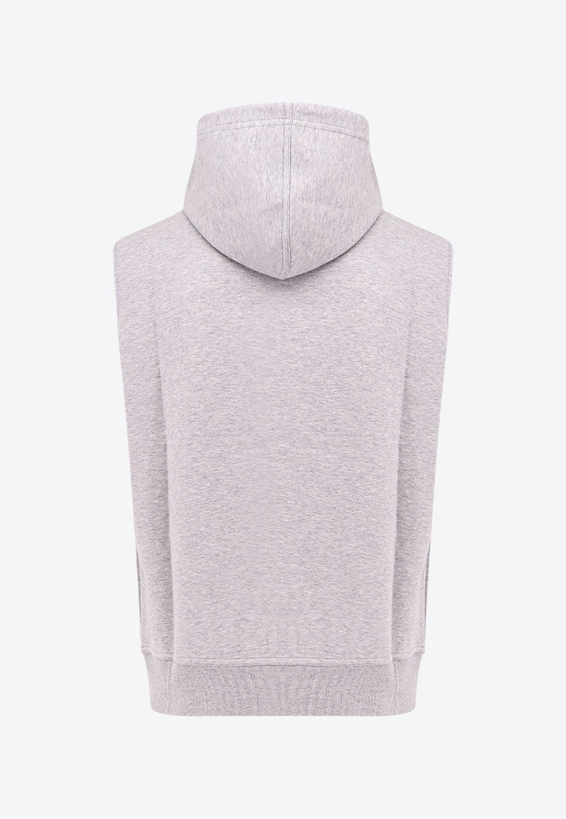 Zip-Up Sleeveless Hoodie