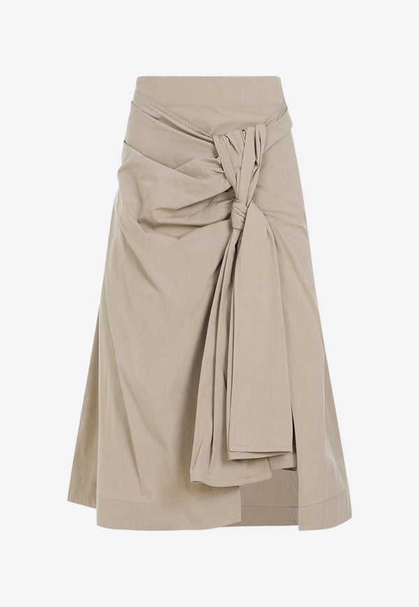 A-line Knot Midi Skirt