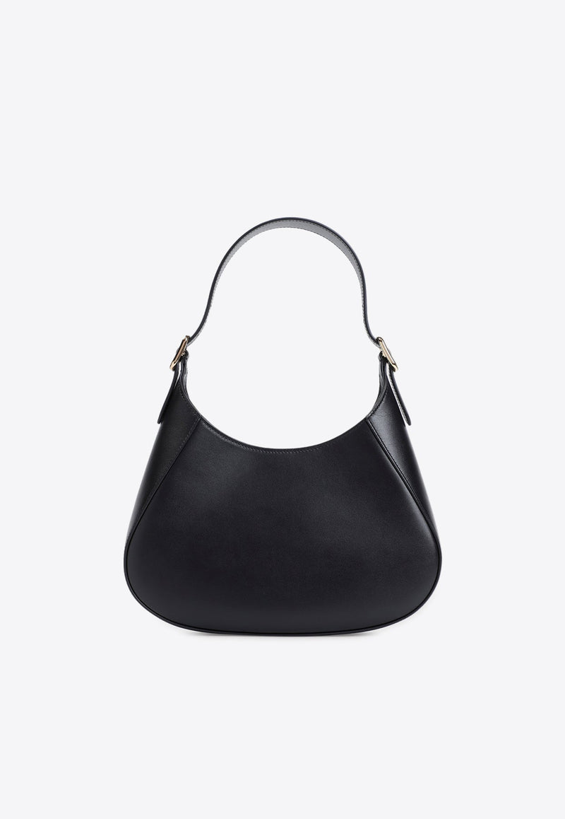 Logo Shoulder Bag in Calf Leather