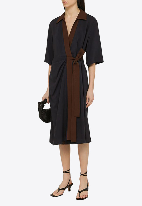 Midi Wrap Shirt Dress