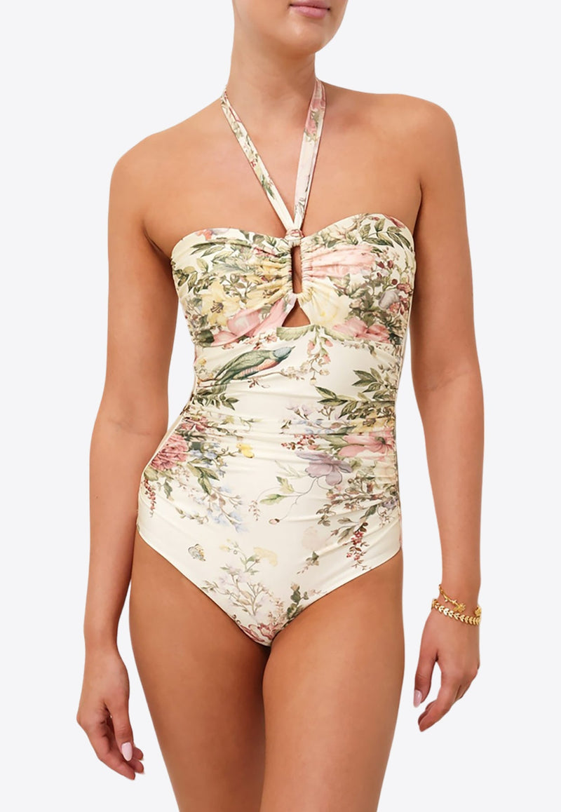 Waverly Wide Link Floral Print One-Piece Swimsuit