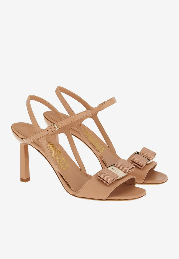 Gabriela 85 Nappa Leather Sandals with Vara Bow