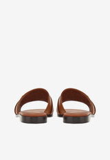 Priscilla Gancini-Plaque Flat Sandals