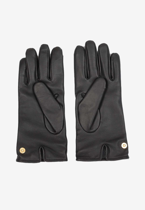 Logo Leather Gloves