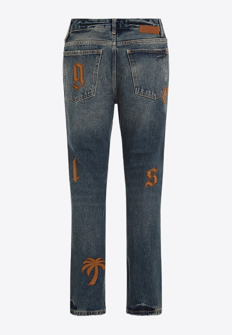 Logo Patch Slim Jeans