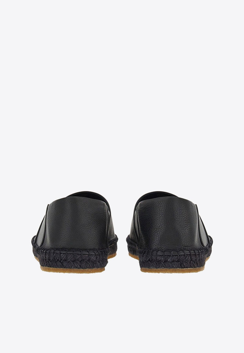 Gus Logo Leather Espadrilles