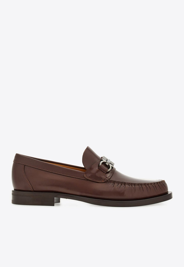 Gancini Horsebit-Plaque Loafers in Leather