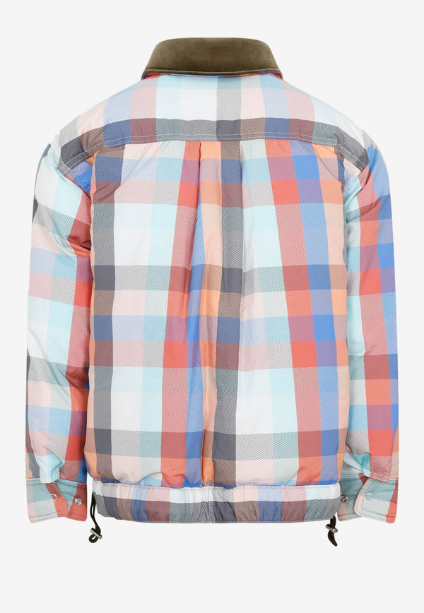 Checked Padded Bomber Jacket