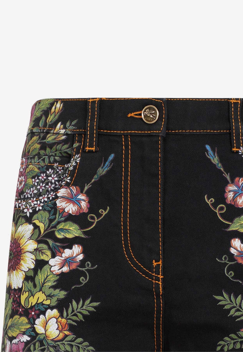 Floral Flared Jeans