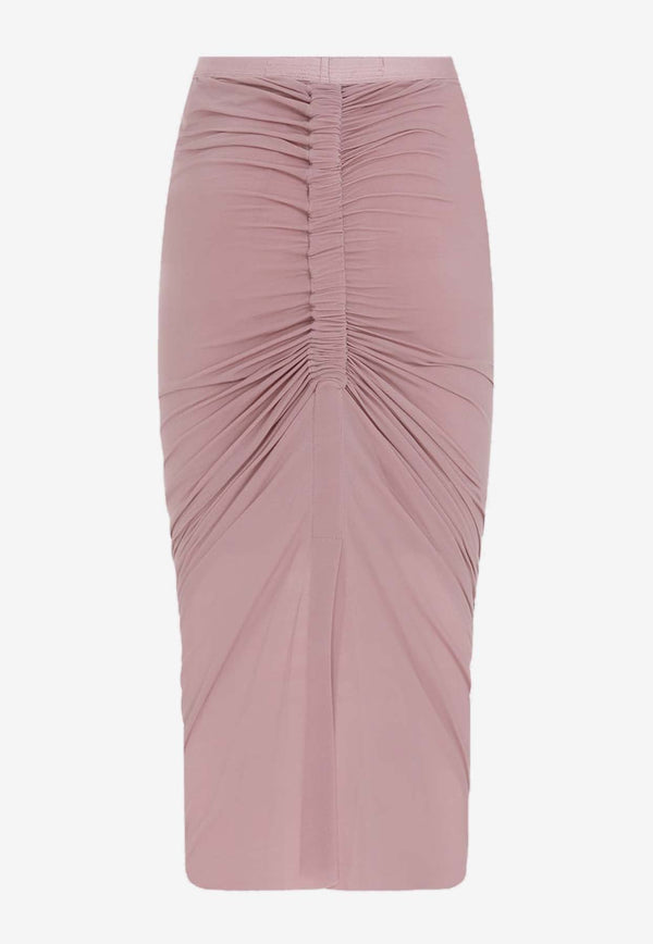 Shrimp Asymmetric Midi Skirt