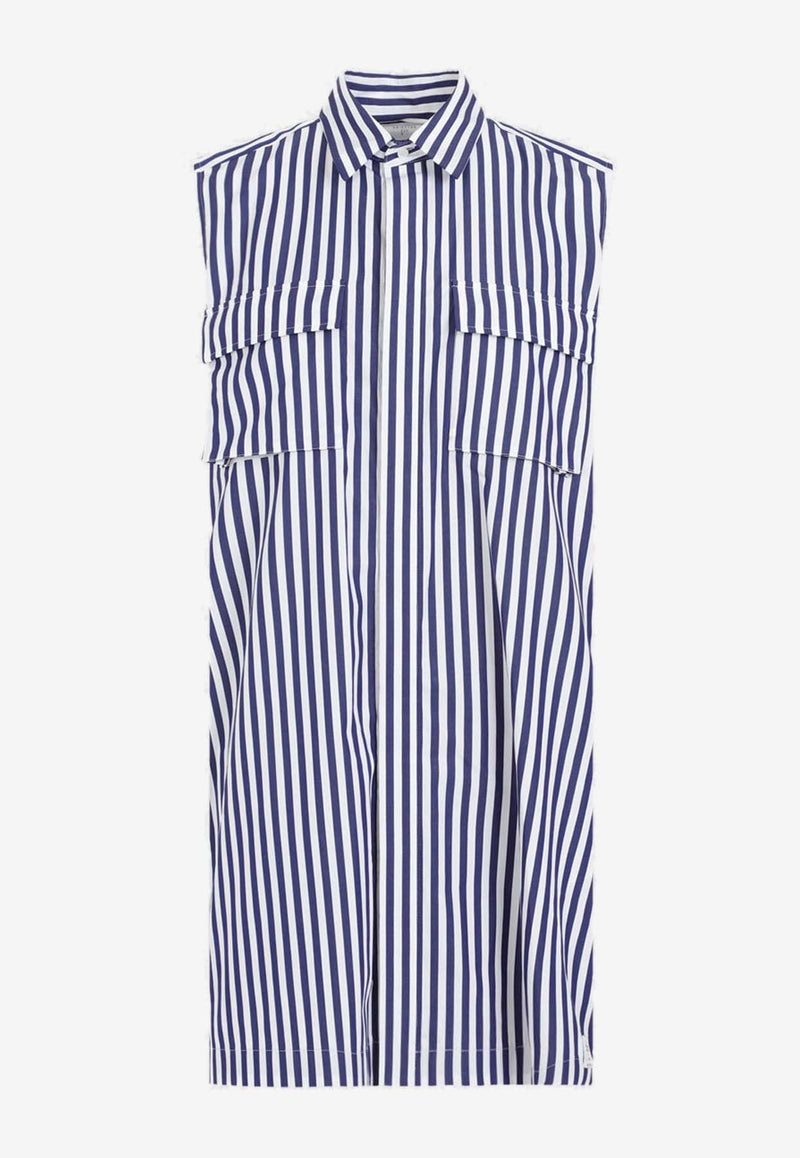 Thomas Mason Stripe Mini Shirt Dress