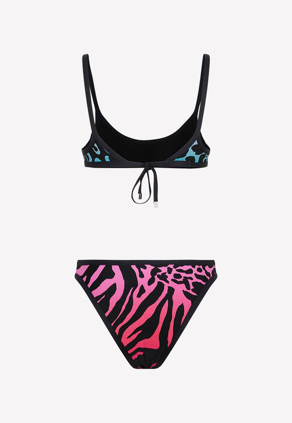 Gradient Animal Print Bikini