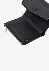 Grained Leather Bi-Fold Wallet