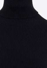 Turtleneck Wool Mini Dress