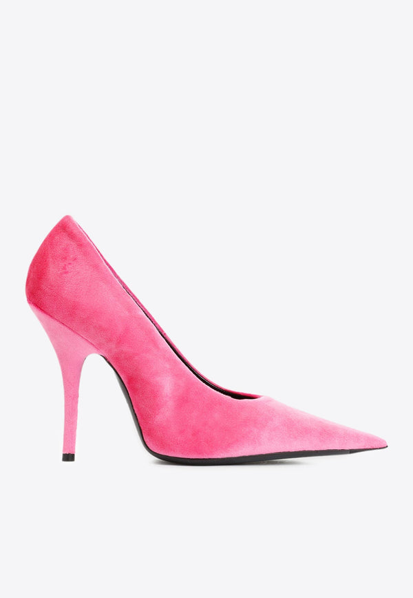 Knife 100 Pointed Velvet Pumps