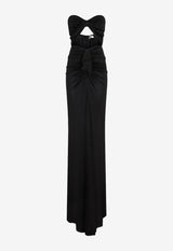 Strapless Cut-Out Maxi Dress