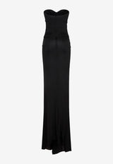 Strapless Cut-Out Maxi Dress