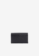 Quilted Leather Monogram Chain Clutch