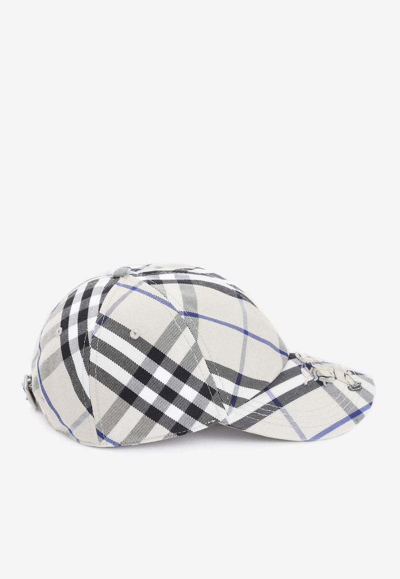 Checked Baseball Cap