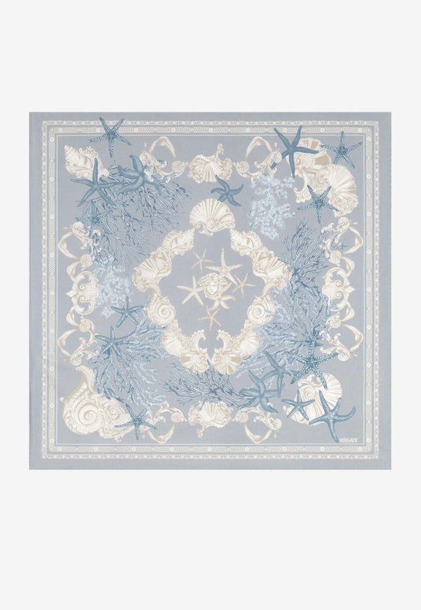 Barocco Sea Print Silk Scarf