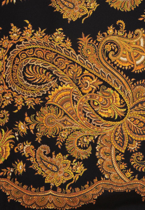 Paisley Print Silk Scarf