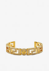 Greca Crystal-Embellished Cuff Bracelet