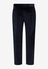 Slim-Leg Velvet Pants