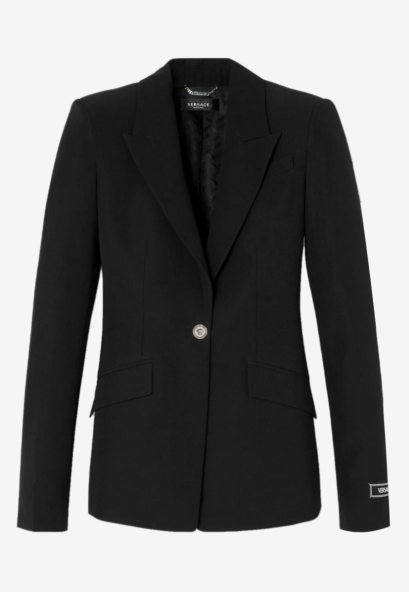 Medusa Single-Breasted Blazer in Virgin Wool