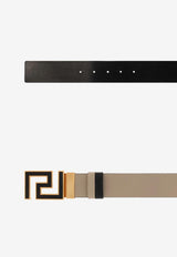 Reversible Greca Leather Belt