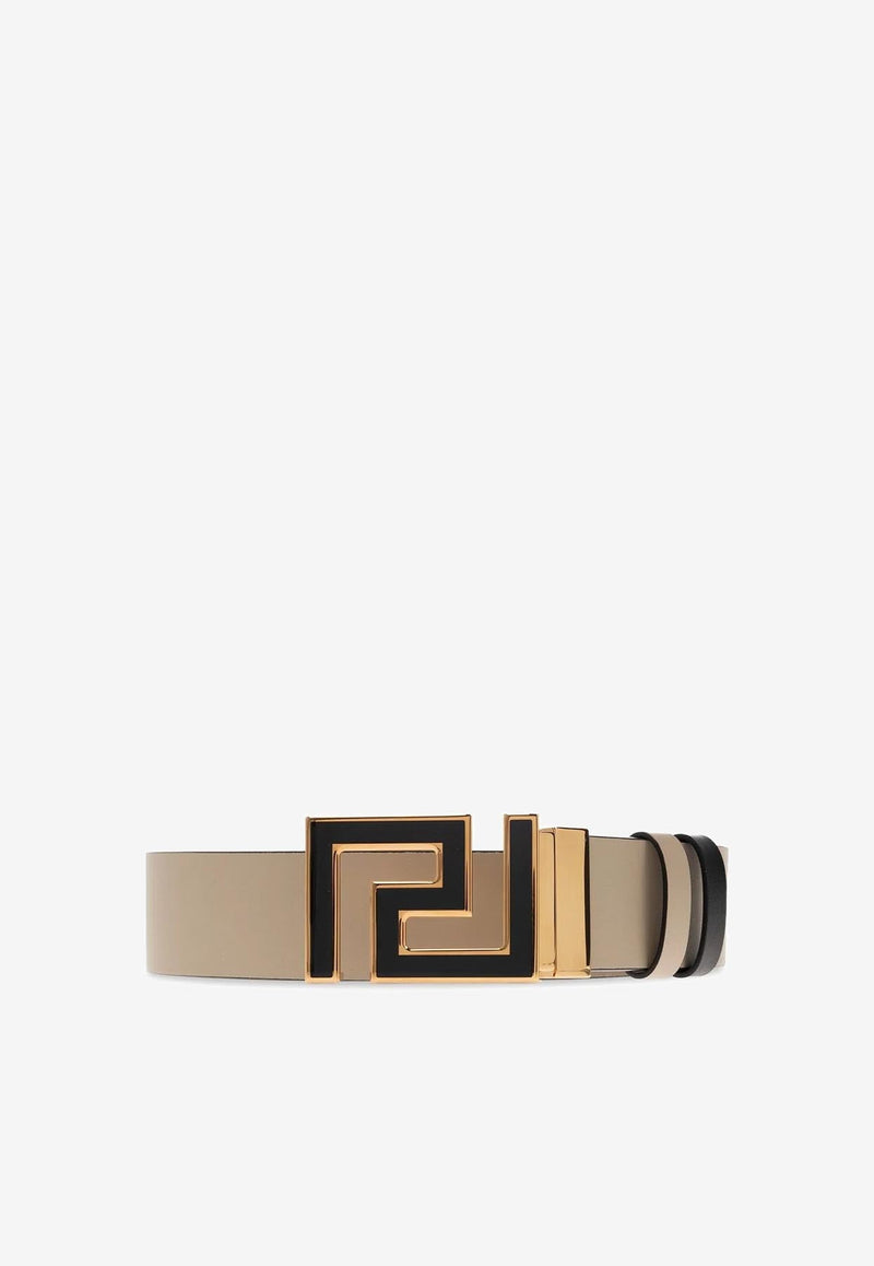 Reversible Greca Leather Belt