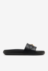 Medusa Biggie Leather Slides