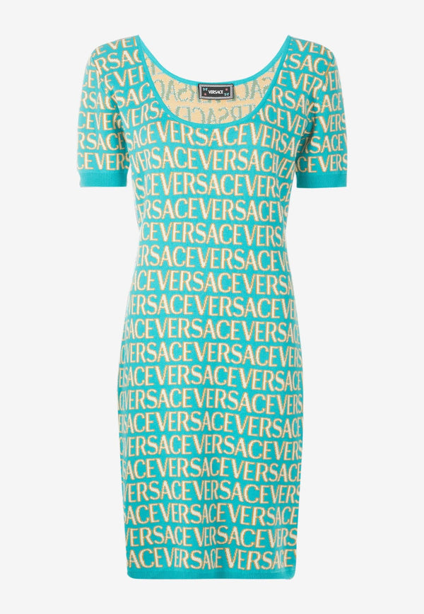 All-over Logo Jacquard Knit Dress