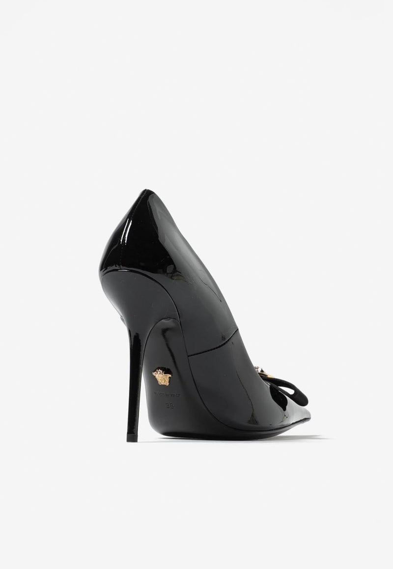 Gianni 120 Ribbon Pumps in Patent Leather