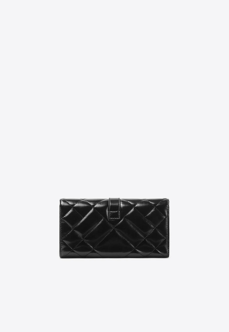 Greca Goddess Clutch in Quilted Leather