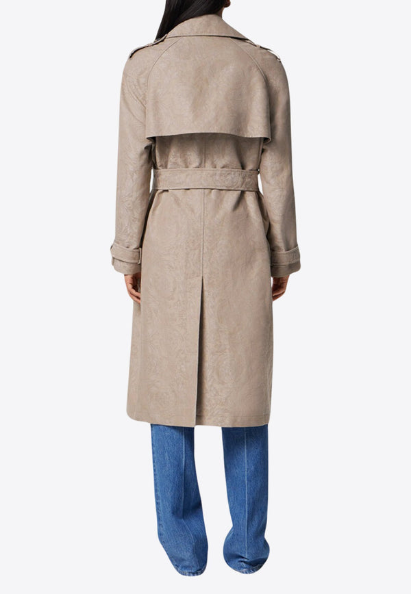 Barocco Pattern Trench Coat