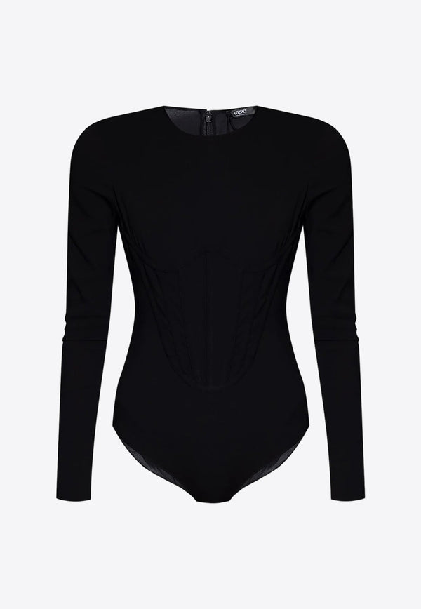 Long-Sleeved Corset Bodysuit