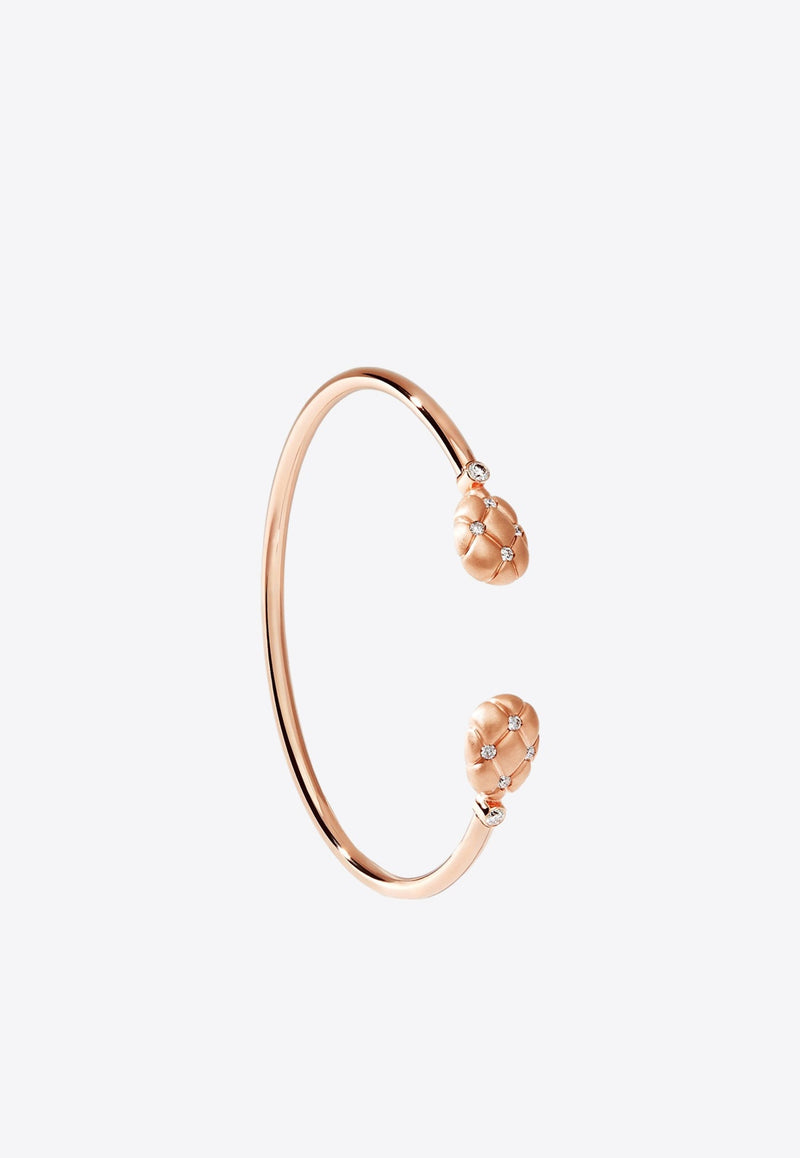 Treillage 18-karat Rose Gold Open Bracelet with Diamonds